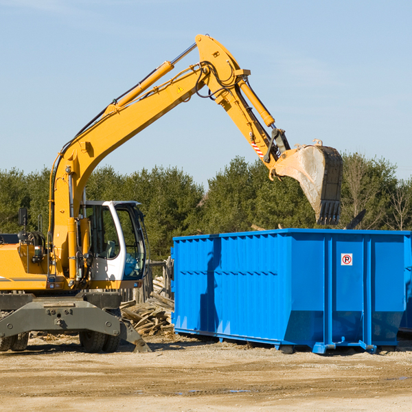 are there any restrictions on where a residential dumpster can be placed in Chaptico MD